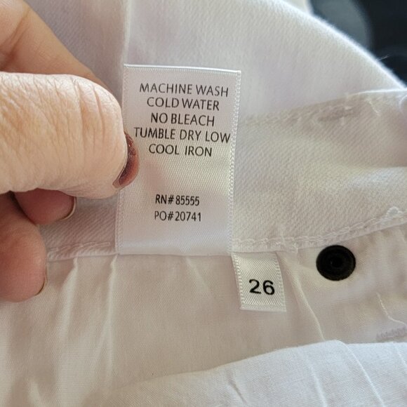 Pistola Skinny Distressed White Mid Rise Jegging Ankle Crop Stretch Jeans 26 - Picture 16 of 16